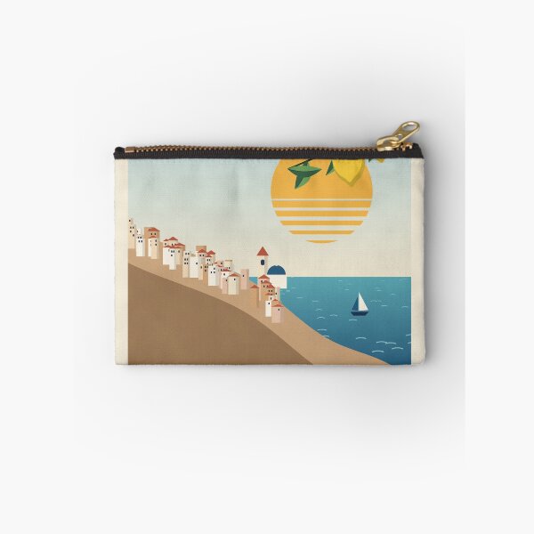 Item preview, Isole Eolie Sicily Vintage Travel Poster with Lemons designed and sold by ChromaLens.