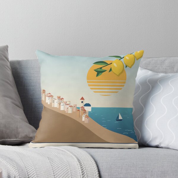 Item preview, Isole Eolie Sicily Vintage Travel Poster with Lemons designed and sold by ChromaLens.