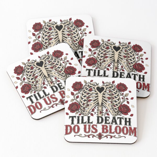 Item preview, Till Death Do Us Bloom Ribcage Roses Gothic Tee designed and sold by GSideArtStore.