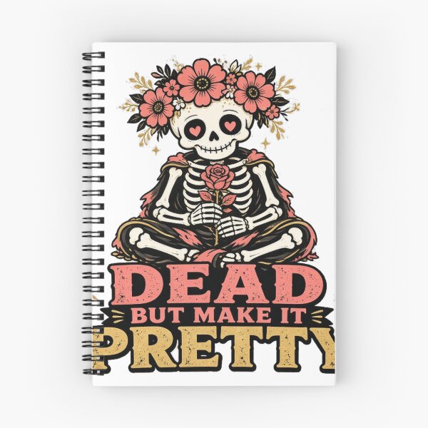 Item preview, Dead But Make It Pretty Skeleton Flower Crown Tee designed and sold by GSideArtStore.