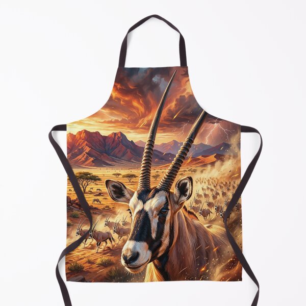 Item preview, Regal Oryx Standing Tall in a Dramatic Sunset Savanna designed and sold by Lucid Dream Pixel.