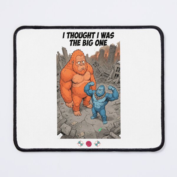 Item preview, I Thought I Was the Big One - Funny Bigfoot Size Comparison Cartoon Art designed and sold by Whimsy Trail Co.