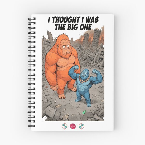 Item preview, I Thought I Was the Big One - Funny Bigfoot Size Comparison Cartoon Art designed and sold by Whimsy Trail Co.
