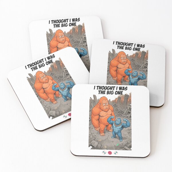 Item preview, I Thought I Was the Big One - Funny Bigfoot Size Comparison Cartoon Art designed and sold by Whimsy Trail Co.