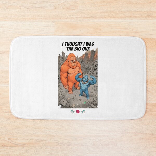 Item preview, I Thought I Was the Big One - Funny Bigfoot Size Comparison Cartoon Art designed and sold by Whimsy Trail Co.