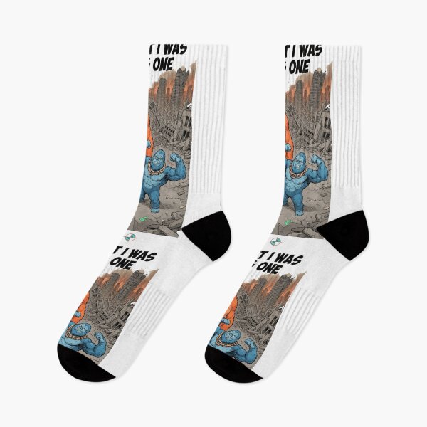 Item preview, I Thought I Was the Big One - Funny Bigfoot Size Comparison Cartoon Art designed and sold by Whimsy Trail Co.