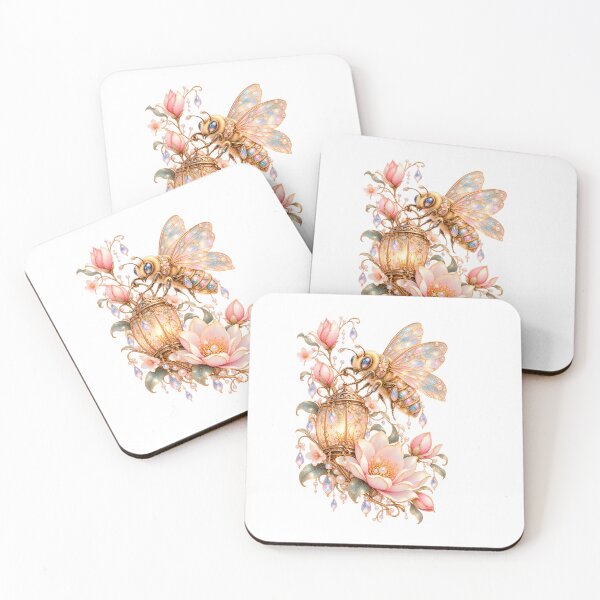 Item preview, Golden Bee & Floral Dream designed and sold by Wild Ink Studio by Barbara.