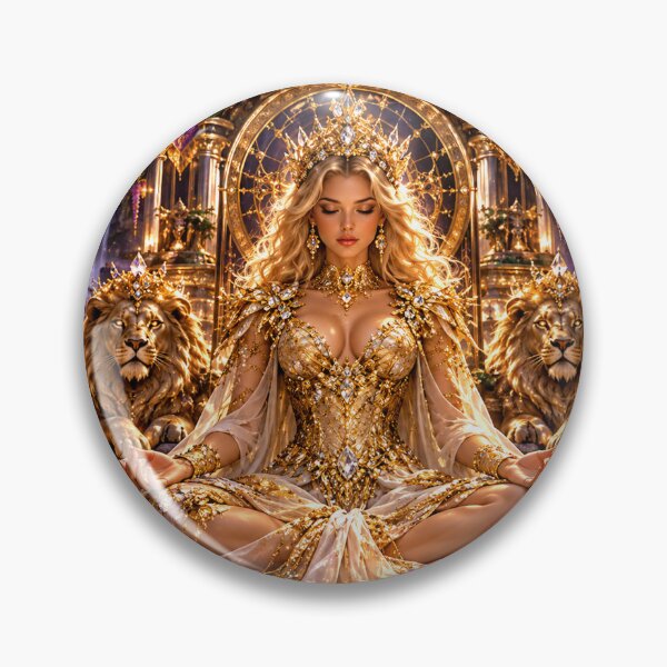 Item preview, Golden Sovereign | Celestial Lion Queen designed and sold by PurvaNimfaMagic.