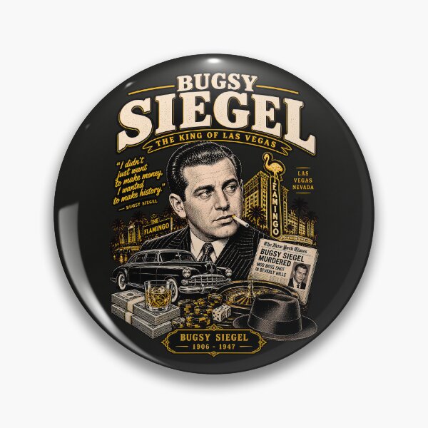 Item preview, Bugsy Siegel Vintage Gangster Poster – Las Vegas Crime & Casino Art designed and sold by Marginalia Workshop.