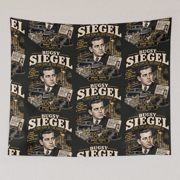 Item preview, Bugsy Siegel Vintage Gangster Poster – Las Vegas Crime & Casino Art designed and sold by Marginalia Workshop.