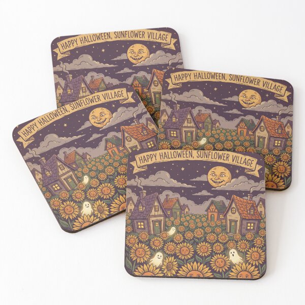 Item preview, Happy Halloween Sunflower Village  designed and sold by Dhiraaj.
