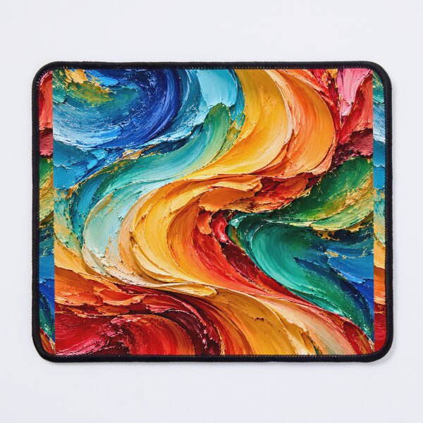 Item preview, Chromatic Flow – Vibrant Abstract Impasto Art designed and sold by CheersTOGETHER.