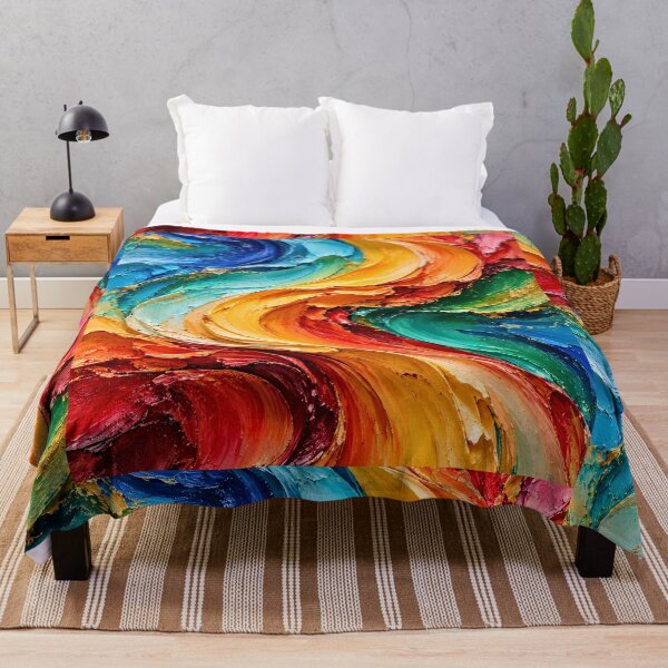 Item preview, Chromatic Flow – Vibrant Abstract Impasto Art designed and sold by CheersTOGETHER.