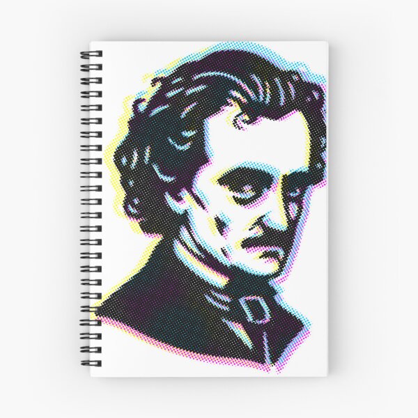 Item preview,  Edgar Allan Poe Halftone Glitch Portrait on Black designed and sold by Sherihdesigns.