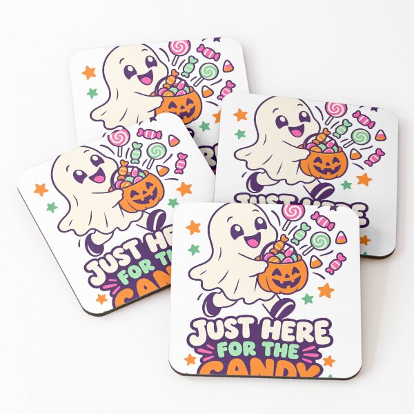 Item preview, Trick or Treat Ghost Kid - Just Here for the Candy designed and sold by Cozy Boo Club.