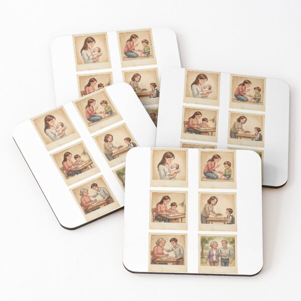 Item preview, Mother and Son Love Story - Nostalgic Illustration designed and sold by HeloyPinter.