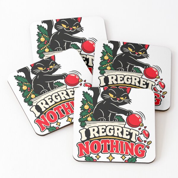 Item preview, Funny Christmas Cat Knocking Ornament Off Tree designed and sold by Cozy Boo Club.