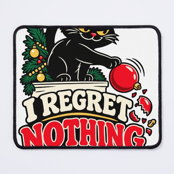 Item preview, Funny Christmas Cat Knocking Ornament Off Tree designed and sold by Cozy Boo Club.