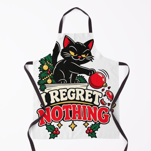 Item preview, Funny Christmas Cat Knocking Ornament Off Tree designed and sold by Cozy Boo Club.