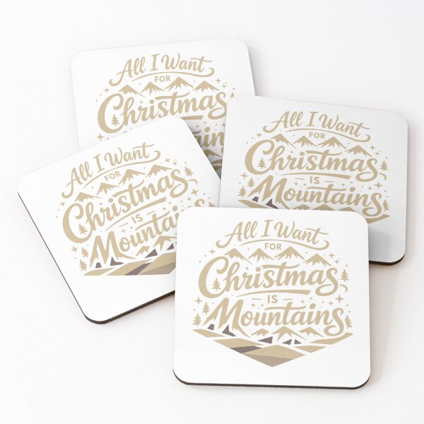 Item preview, All I Want for Christmas is Mountains Holiday Hiking Sepia designed and sold by GabeMountainArt.