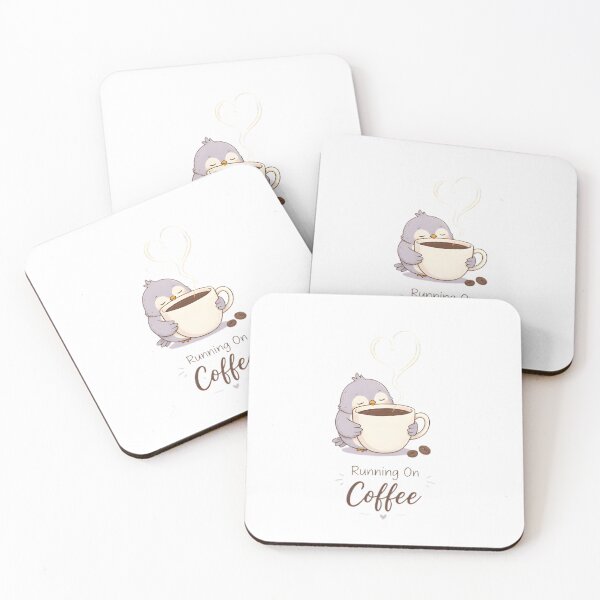 Item preview, Running on Coffee Cute Penguin | Funny Coffee Lover Kawaii Design designed and sold by dreamz-world.