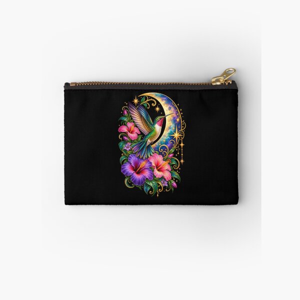 Item preview, Hummingbird Moon and Stars Celestial Floral Nature Bird Design designed and sold by RockitBaby.