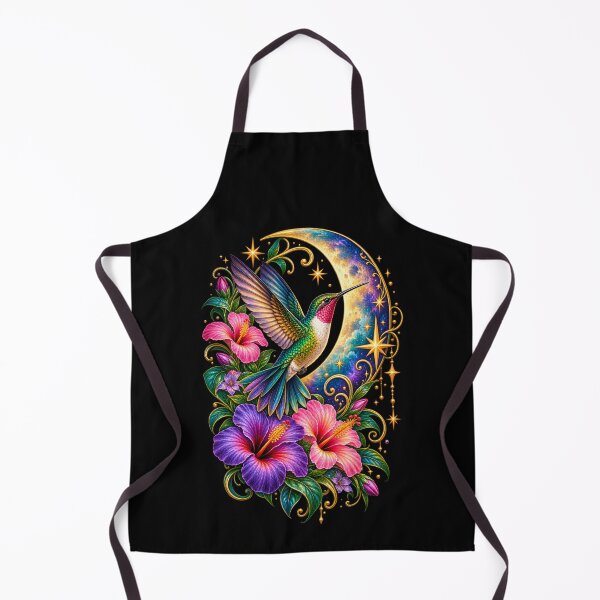 Item preview, Hummingbird Moon and Stars Celestial Floral Nature Bird Design designed and sold by RockitBaby.