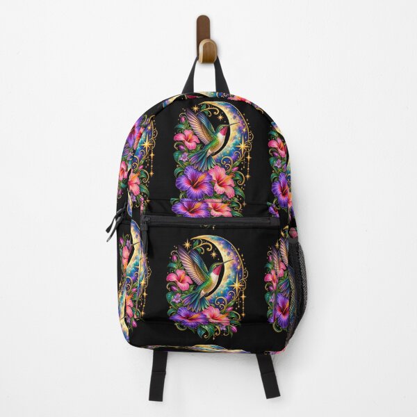 Item preview, Hummingbird Moon and Stars Celestial Floral Nature Bird Design designed and sold by RockitBaby.