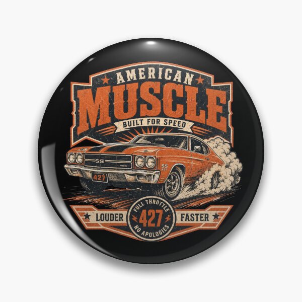 Item preview, American Muscle Car Built for Speed Slogan gift for muscle car lovers designed and sold by LD ART.