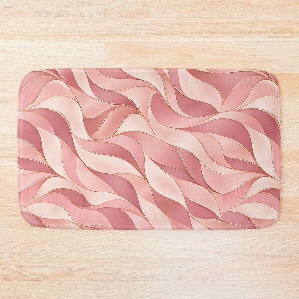 Item preview, Pink Satin Waves — Blush & Rose Abstract Pattern designed and sold by VibnWalls.