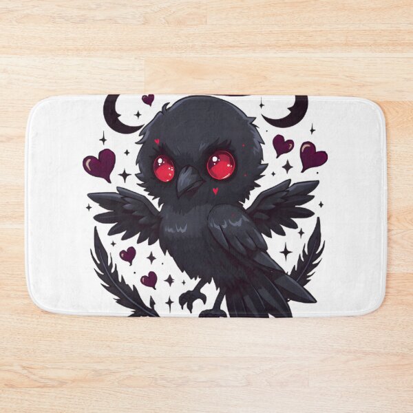 Item preview, Cute Gothic Crow with Red Eyes & Halo | Dark Romantic Raven Aesthetic designed and sold by dreamz-world.