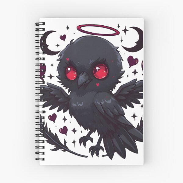 Item preview, Cute Gothic Crow with Red Eyes & Halo | Dark Romantic Raven Aesthetic designed and sold by dreamz-world.