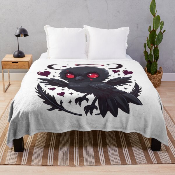 Item preview, Cute Gothic Crow with Red Eyes & Halo | Dark Romantic Raven Aesthetic designed and sold by dreamz-world.