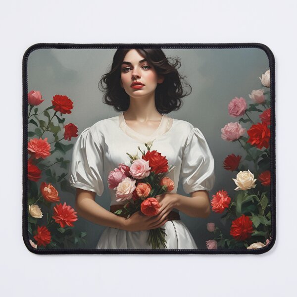 Item preview, Dreamy Floral Woman Portrait Botanical Art designed and sold by MK26Designs.