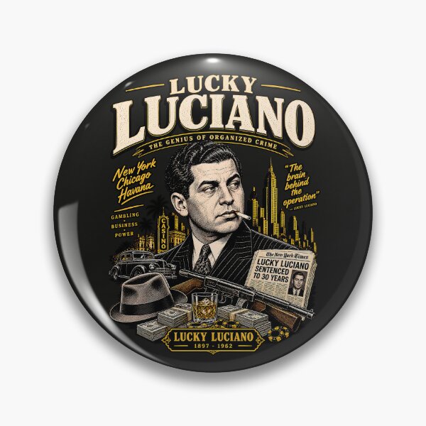 Item preview, Lucky Luciano Vintage Gangster Poster – Mafia History & Old New York Art designed and sold by Marginalia Workshop.