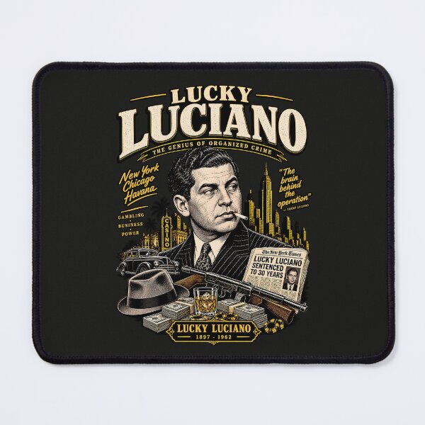 Item preview, Lucky Luciano Vintage Gangster Poster – Mafia History & Old New York Art designed and sold by Marginalia Workshop.