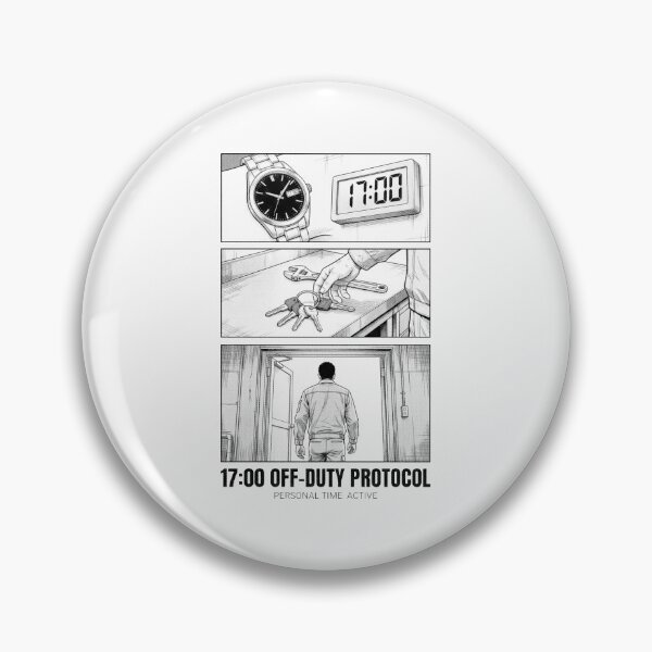 Item preview, 1700 Off Duty Protocol Work Humor Manga Style designed and sold by SplashTastic.