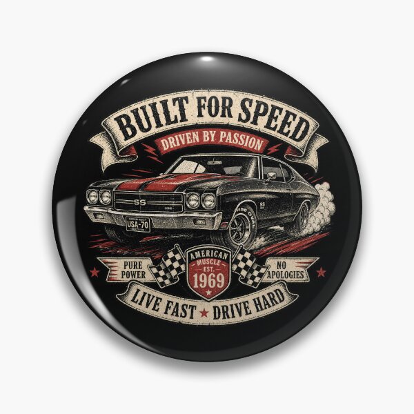 Item preview, American Muscle Car Built for Speed Driven by Passion Slogan gift for muscle car lovers designed and sold by LD ART.