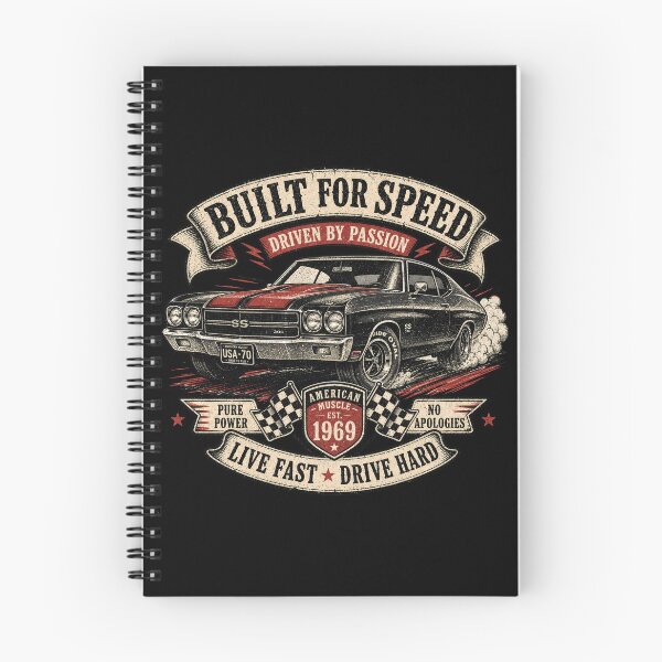 Item preview, American Muscle Car Built for Speed Driven by Passion Slogan gift for muscle car lovers designed and sold by LD ART.