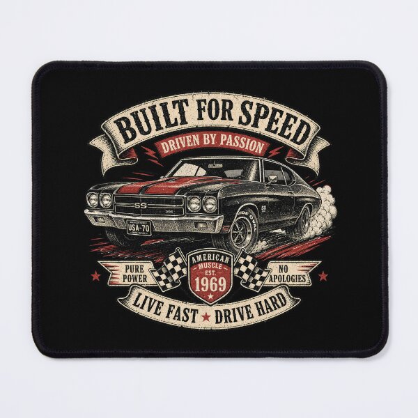Item preview, American Muscle Car Built for Speed Driven by Passion Slogan gift for muscle car lovers designed and sold by LD ART.