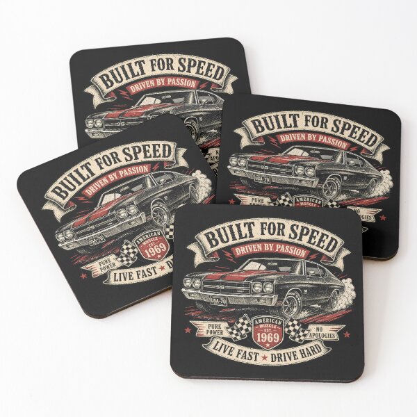 Item preview, American Muscle Car Built for Speed Driven by Passion Slogan gift for muscle car lovers designed and sold by LD ART.