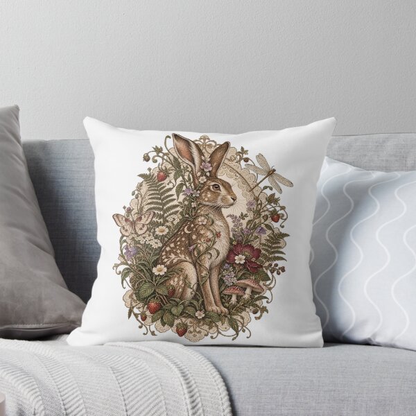 Item preview, Wilderkind Hare Woodland Botanical Vintage Art designed and sold by 966 A.D..