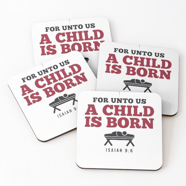 Item preview, For Unto Us A Child Is Born Isaiah 9:6 Christian Christmas designed and sold by 198tees.