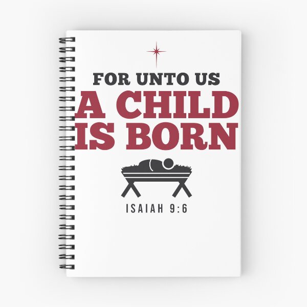 Item preview, For Unto Us A Child Is Born Isaiah 9:6 Christian Christmas designed and sold by 198tees.