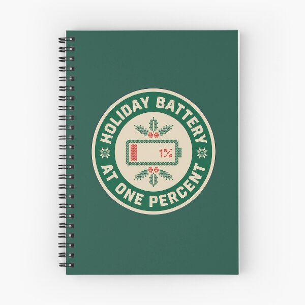 Item preview,  Holiday Battery At One Percent Retro Badge designed and sold by DripCultureLab.