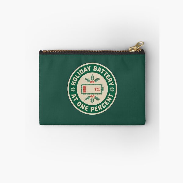 Item preview,  Holiday Battery At One Percent Retro Badge designed and sold by DripCultureLab.