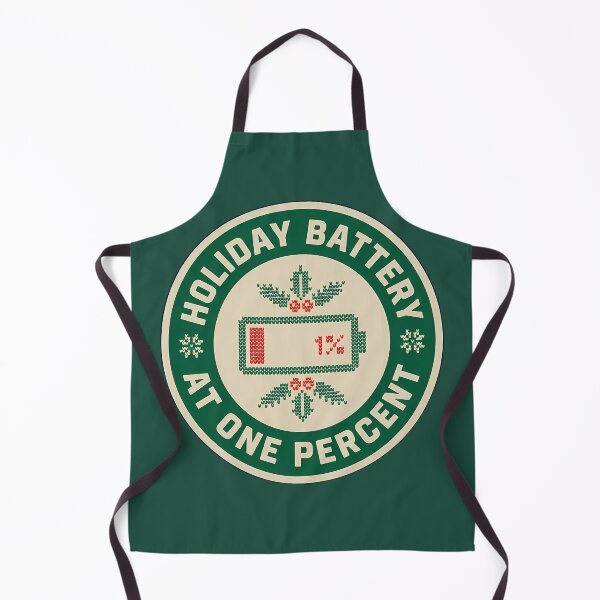 Item preview,  Holiday Battery At One Percent Retro Badge designed and sold by DripCultureLab.