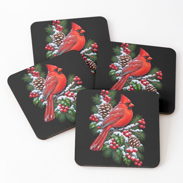 Item preview, Cardinal on Snowy Branch Winter Bird Christmas Nature Design designed and sold by RockitBaby.