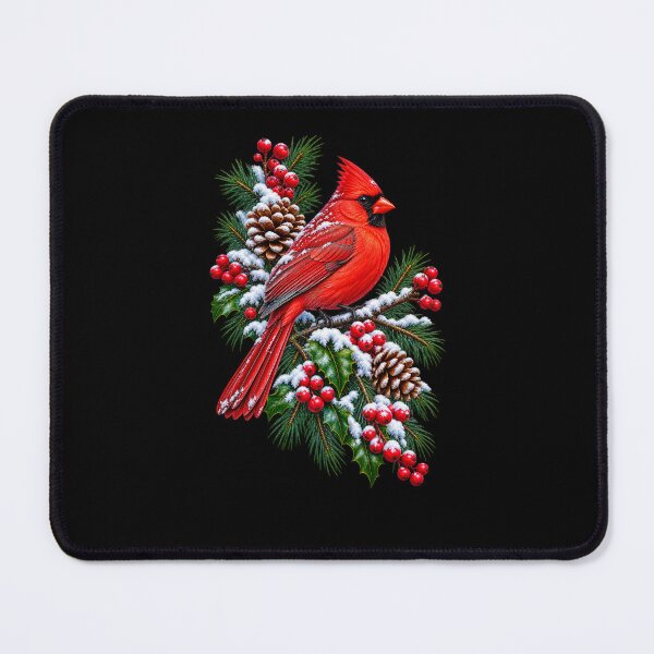 Item preview, Cardinal on Snowy Branch Winter Bird Christmas Nature Design designed and sold by RockitBaby.