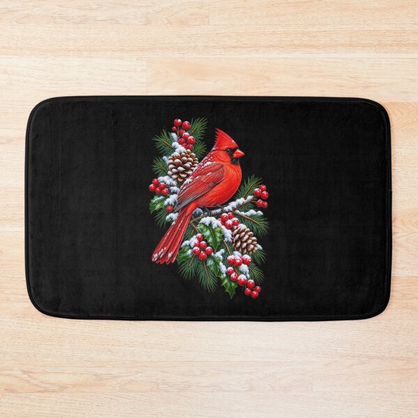 Item preview, Cardinal on Snowy Branch Winter Bird Christmas Nature Design designed and sold by RockitBaby.
